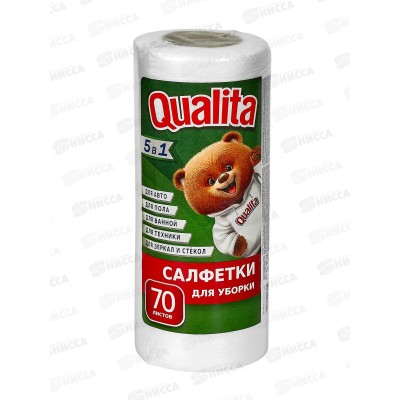QUALITA Салфетки в рулоне 70шт *6 QUALITA Салфетки в рулоне 70шт *6