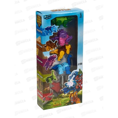 Робот &quotДинозавры&quot 5шт собираются в 1 робота 6831456