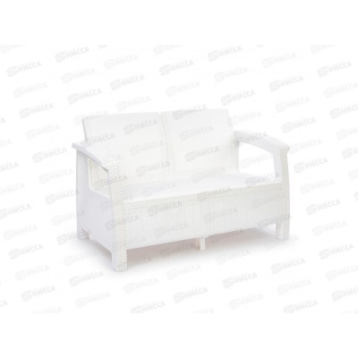 Диван &quotРотанг-плюс&quot 1270*700*790мм белый М8351 *1