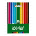 Цветной картон  10л 10цв Hatber Creative Set., 05930 *20