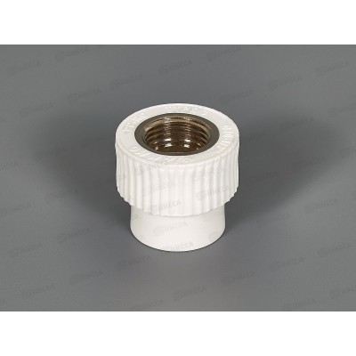 Адаптер PP-R с внутренней резьбой белый 20x1/2&quot Jakko *25/250