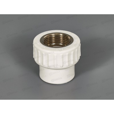 Адаптер PP-R с внутренней резьбой белый 25x3/4" Jakko *20/160 Адаптер PP-R с внутренней резьбой белый 25x3/4" Jakko *20/160