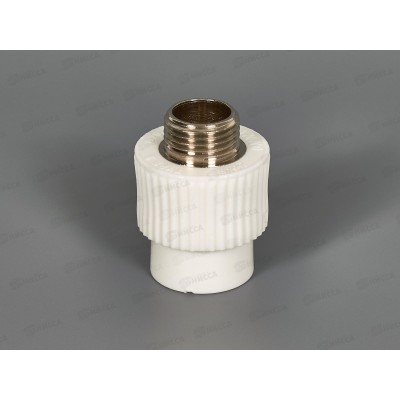Адаптер PP-R с наружней резьбой белый 20x1/2" Jakko *25/200