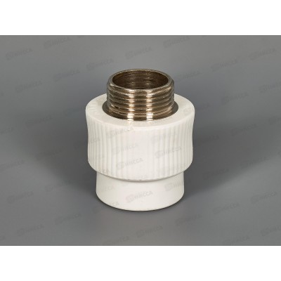 Адаптер PP-R с наружней резьбой  белый 32x1&quot Jakko *10/80