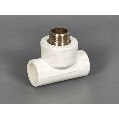 Тройник PP-R с наружней резьбой белый 20x1/2&quot Jakko *15/75