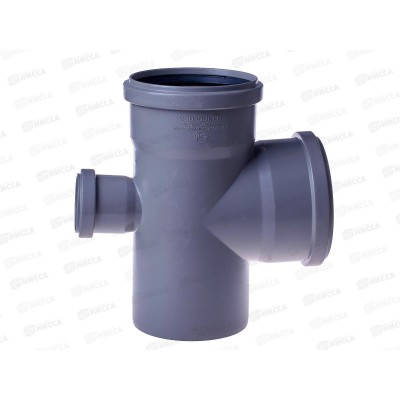 Крестовина канализационная серая 110х110х50 90(тыл) *20