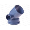 Отвод канализационный 45 правый серый 110-50 *30