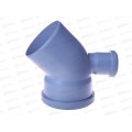 Отвод канализационный 45 (вверх) серый 110-50 *18