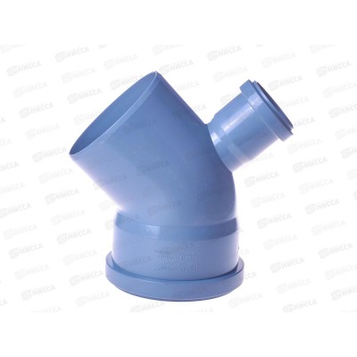 Отвод канализационный 45 (тыл) серый 110-50 *18 Отвод канализационный 45 (тыл) серый 110-50 *18