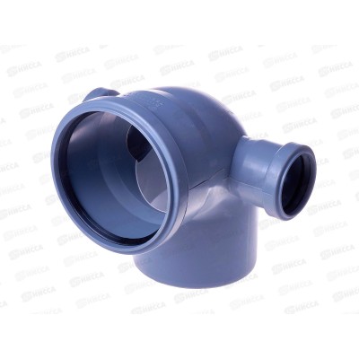 Отвод канализационный 87 (лев-прав) серый 110-50 Jakko *25