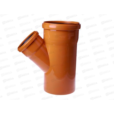 Тройник канализационный наружный 45 градусов 160-110