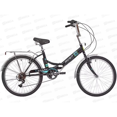 Велосипед 24" 6ск RUSH START 130 V-brake ST черный рама 15" 280561