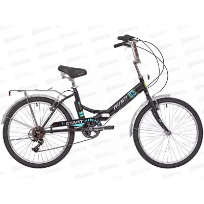 Велосипед 24&quot 6ск RUSH START 130 V-brake ST черный рама 15&quot 280561