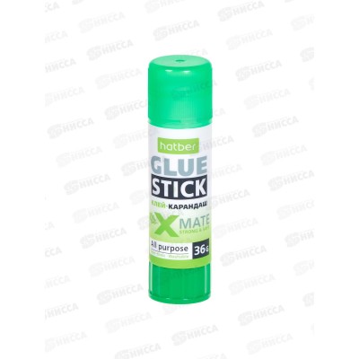 Клей карандаш Hatber 36гр. X-Mate 058780 *12 Клей карандаш Hatber 36гр. X-Mate 058780 *12