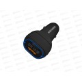 Зарядное устройство автомобильное Smart 2USB 3.0A PD 20W+QC3.0 быстрая зарядка More choice AC32QC черный