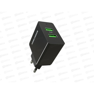 Зарядное устройство сетевое 2USB 2.4A PURE More choice NC11 черный *20 Зарядное устройство сетевое 2USB 2.4A PURE More choice NC11 черный *20