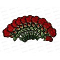 Термоаппликация роза 9*5см красный 3579151 *10