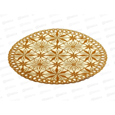 Салфетка ажурная GRACE Лейс 30*30 LO-1005А золото круг 96213 *12 Салфетка ажурная GRACE Лейс 30*30 LO-1005А золото круг 96213 *12