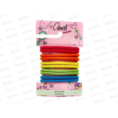 Ameli Набор резинок для волос детские 12шт Цветные Ameli Набор резинок для волос детские 12шт Цветные