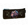 Пенал deVente  21*8*3,5см, Tiger иск. кожа молния, т-синий 7026407