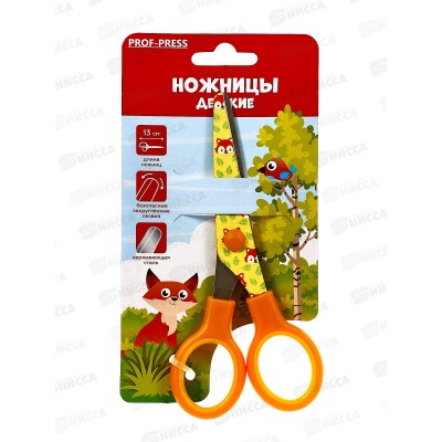 Ножницы дет. ПП Лисенок, 13см, НЖ-1174 *12 Ножницы дет. ПП Лисенок, 13см, НЖ-1174 *12