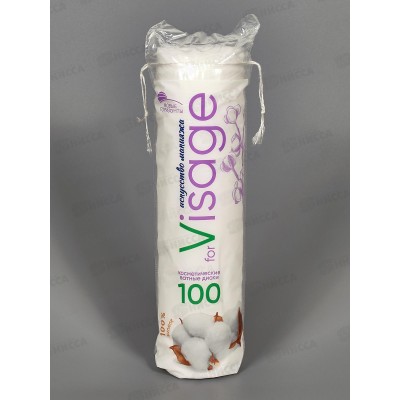 НОВЫЕ ГОРИЗОНТЫ ватные диски &quotfor Visage" 100шт *35