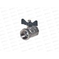 Кран шаровый FF 3/4 B гайка-гайка бабочка, Aqualink 01156  *10/100