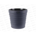 Кашпо "Бархан" 7,5л Антрацит КШ-4363 *8 Кашпо "Бархан" 7,5л Антрацит КШ-4363 *8