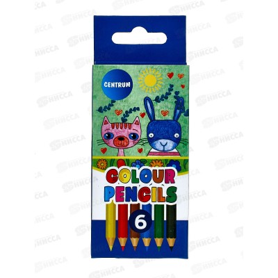 Карандаши 6 цветов CENTRUM 80166 *48/288 Карандаши 6 цветов CENTRUM 80166 *48/288