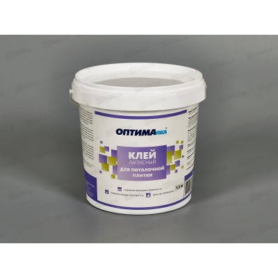 Клей для потолочных плит ОПТИМАлка 1,2кг срок до 05.25 Клей для потолочных плит ОПТИМАлка 1,2кг срок до 05.25