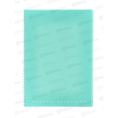 Тетрадь 80л кл. ПЛН А4 Pastel Collection Mint, пластикова обожка, гребень, 3406 *15 Тетрадь 80л кл. ПЛН А4 Pastel Collection Mint, пластикова обожка, гребень, 3406 *15