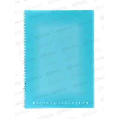 Тетрадь 80л кл. ПЛН А4 Pastel Collection Blue, пластиковая обложка, гребень, 3407 *15 Тетрадь 80л кл. ПЛН А4 Pastel Collection Blue, пластиковая обложка, гребень, 3407 *15