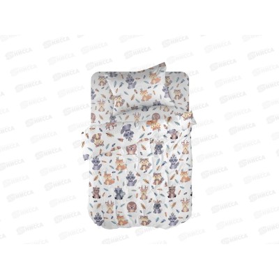Комплект постельного белья детский перкаль "WENGE" baby (40х60) рис. 60063-1 Funny kids Комплект постельного белья детский перкаль "WENGE" baby (40х60) рис. 60063-1 Funny kids