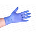 Перчатки нитриловые SFM S н/стер, н/опудр,текстур фиолет-голуб *50