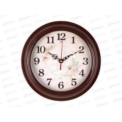 Часы настенные "21 Век" 2121-007 "Розы" Рубин d-21см Часы настенные "21 Век" 2121-007 "Розы" Рубин d-21см