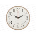 Часы настенные &quot21 Век&quot 2524-001 &quotКлассика&quot  Рубин d-25см основание бежевое