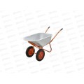Тачка строительная 120л 2-х колесная, колеса полиуретан, 250кг кузов 0.8мм оцинков. Тачка строительная 120л 2-х колесная, колеса полиуретан, 250кг кузов 0.8мм оцинков.