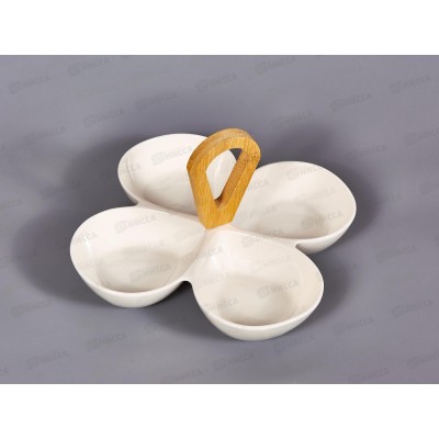 Менажница &quot8&quot с бамбуковой ручкой 110-0921 *24