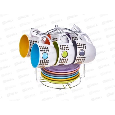 Набор чайный 12 предметов на металлическом стенде 978-6MS *4