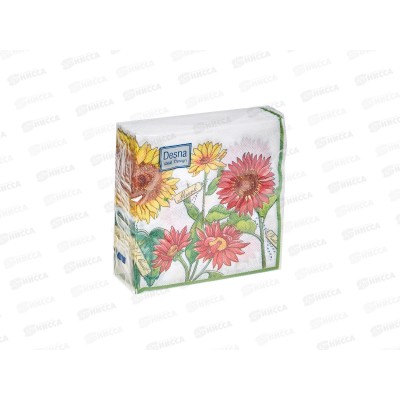 Салфетки 1слойные 40 листов 24*24 Desna Design Декоративные подсолнух, 57574 *32