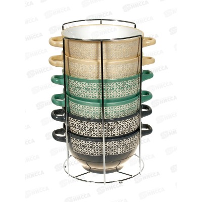 Набор бульонниц 7 предметов 650мл Прима 202303 *4 Набор бульонниц 7 предметов 650мл Прима 202303 *4