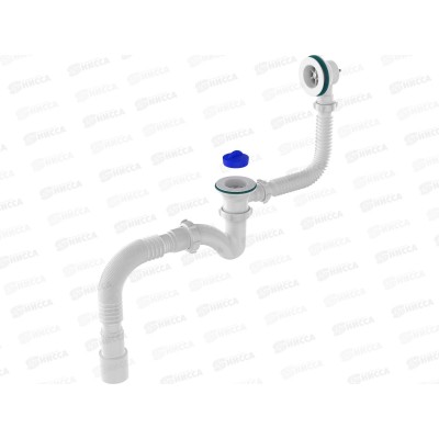 Сифон для ванны узкий прямоточный 1 1/2*40 с выпуском и перел V157 *30 Сифон для ванны узкий прямоточный 1 1/2*40 с выпуском и перел V157 *30