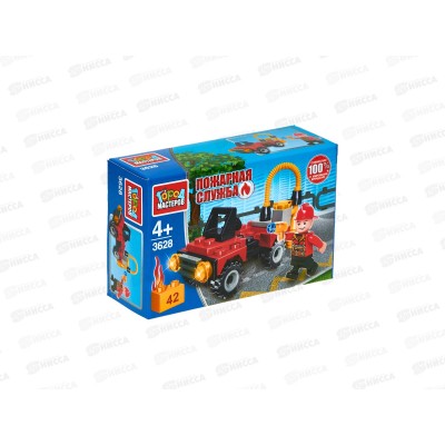 Конструктор "ГОРОД МАСТЕРОВ" Пожарный на машине, 42 дет., 3628-JS Конструктор "ГОРОД МАСТЕРОВ" Пожарный на машине, 42 дет., 3628-JS
