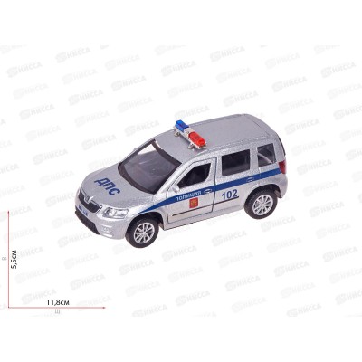 Машина "ТЕХНОПАРК" металл &quotSKODA YETI" Полиция 12см, 259939 *2*36