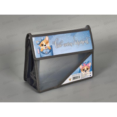 Папка д/тетр. ПЧЕЛКА А5 лип., Корги в кармане 2отд., ПМ-А5-36 *50