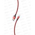 Кабель S14 Lightning д/зарядки,крас,чер 3А, 2м, Smartbuy iK-522-S14rb