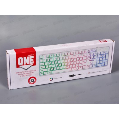 Клавиатура пров. Smartbuy с подсв USB ONE 251 белая, SBK-251U-W *20