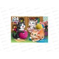 ПАЗЛЫ 104 элементов Три милых котенка, ПУ104-7715 *24