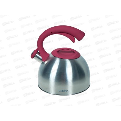 Чайник 2,5л металл со свистком нержавеющая сталь 53010 *12 Чайник 2,5л металл со свистком нержавеющая сталь 53010 *12