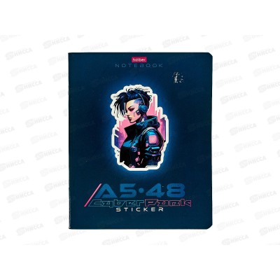 Тетрадь 48 листов клетка Hatber Cyberpunk sticker 087020*5/100 Тетрадь 48 листов клетка Hatber Cyberpunk sticker 087020*5/100